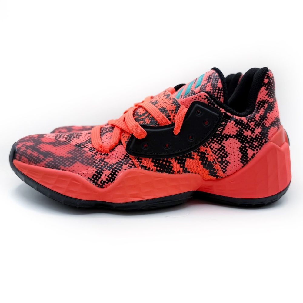 Adidas James Harden Vol 4 Basketball Sneakers Kids Size 4.5 Shoes Neon Black